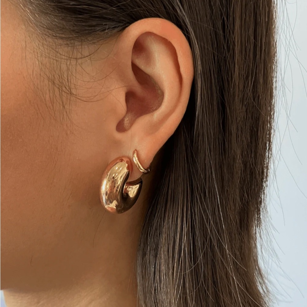 Puffy Gold Hoops